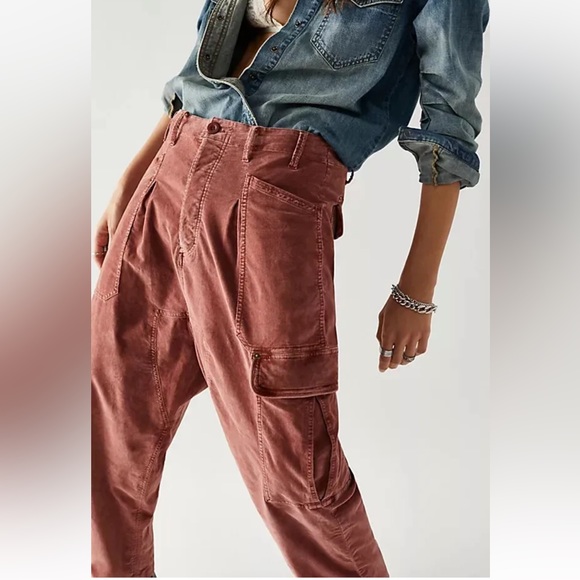 NWT Size XS Free People Bay To Breakers Soft Corduroy Pants - Picture 2 of 6